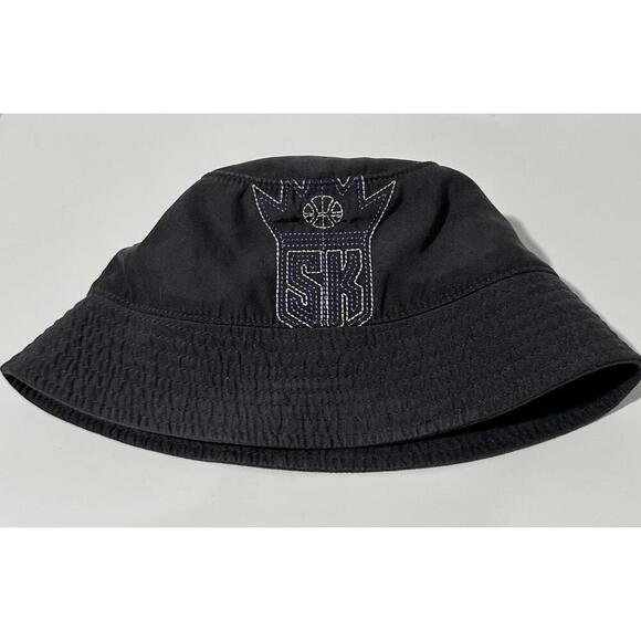 Reebok Sacramento Kings Kids Bucket Hat Basketball Team Black And Purple L/XL - Picture 2 of 6